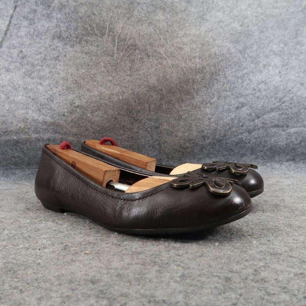 Vera Wang Shoes Womens 6 Ballet Flats Classic Leather Mariposa Simply Vera Brown